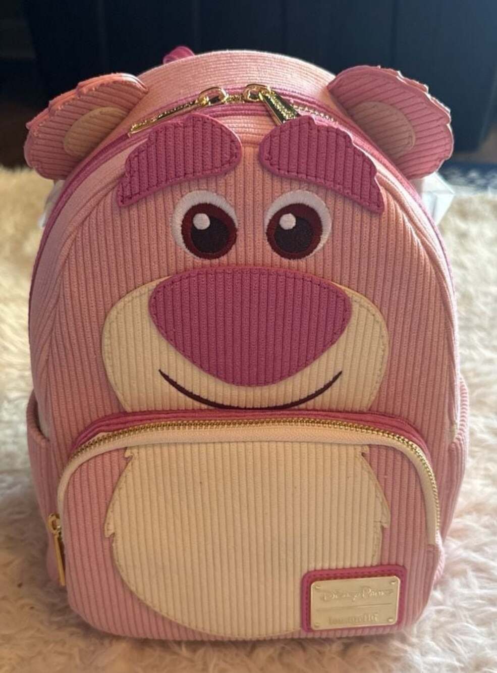 Loungefly Disney Parks Toy Story Lotso Corduroy Mini Backpack